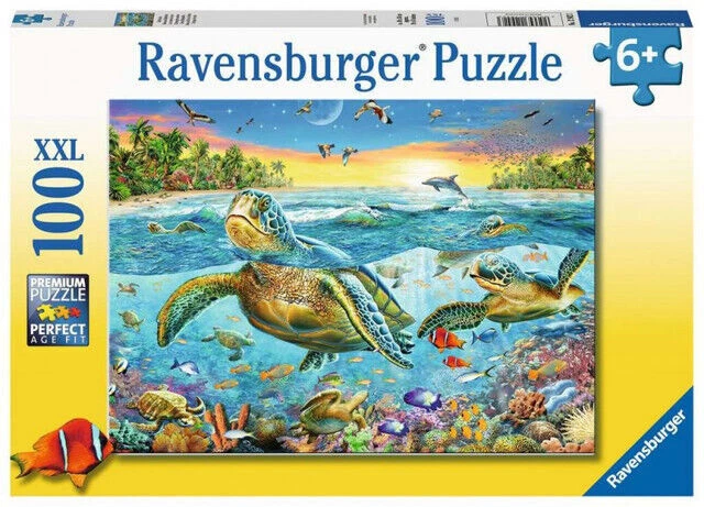 Puzzle 100 elementów XXL. Żółwie morskie