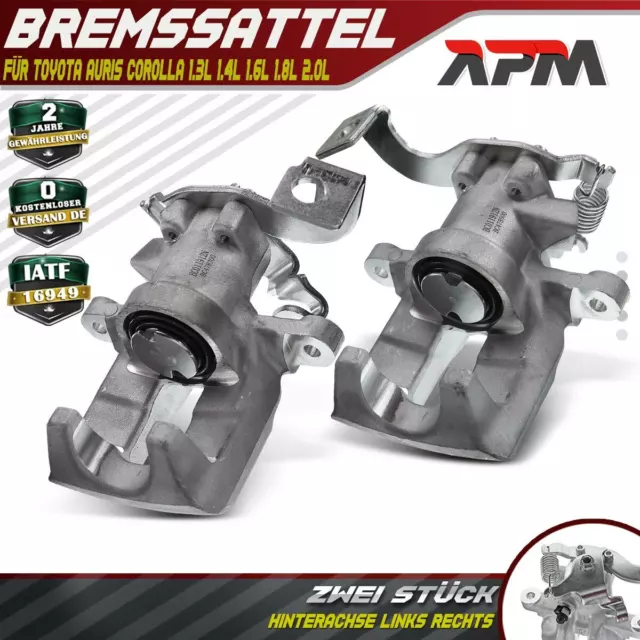 2x  Bremssattel Bremszange Hinten Links Rechts für Toyota Auris Corolla