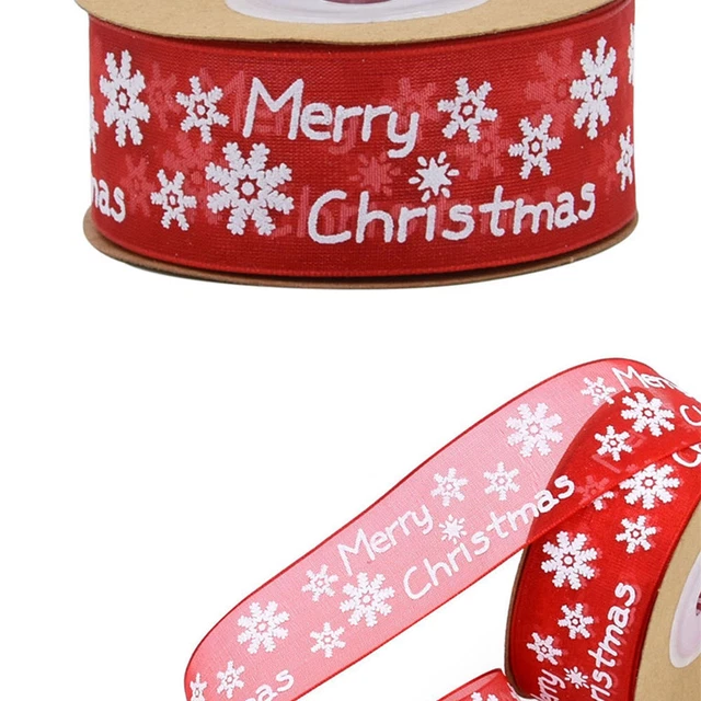 2 Rollen von 20m Weihnachten Ribbon Festliche Party Dekor Geschenk 6