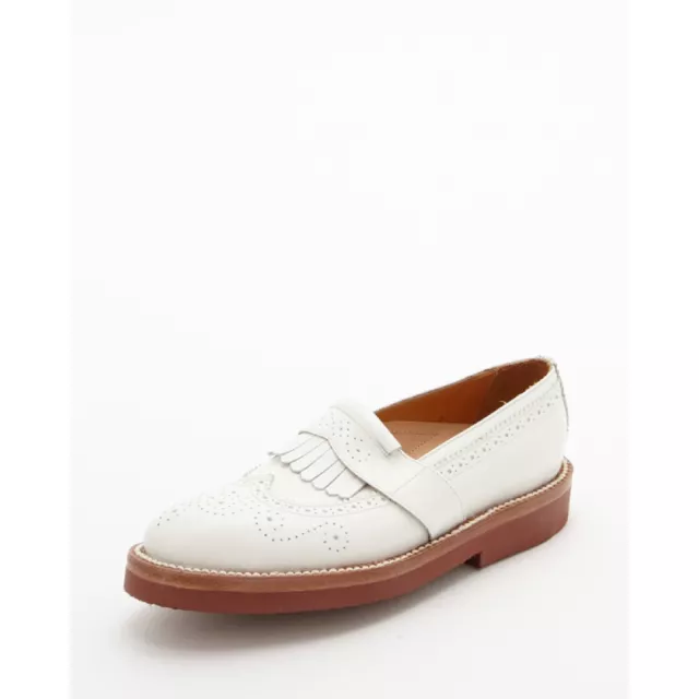 MEN 5.5US WINGTIP Shoes White Leather Yuketen Beams Purchase $305.36 ...