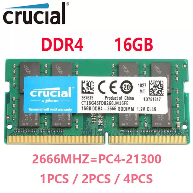 Crucial DDR4 64GB 32GB 16GB 2666MHZ PC4-21300 memory SODIMM Laptop RAM Notebook