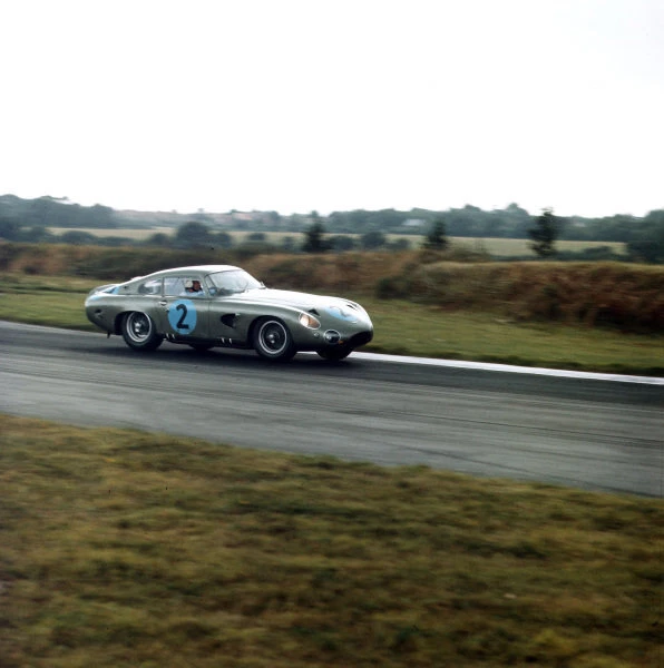 INNES IRELAND ASTON Martin DP214, 7th position 1963 Sports Car Racing