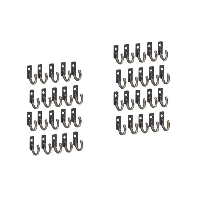 40 Pcs Small Hook Door Wall Hooks Mount Coat Hanger Hat Keys