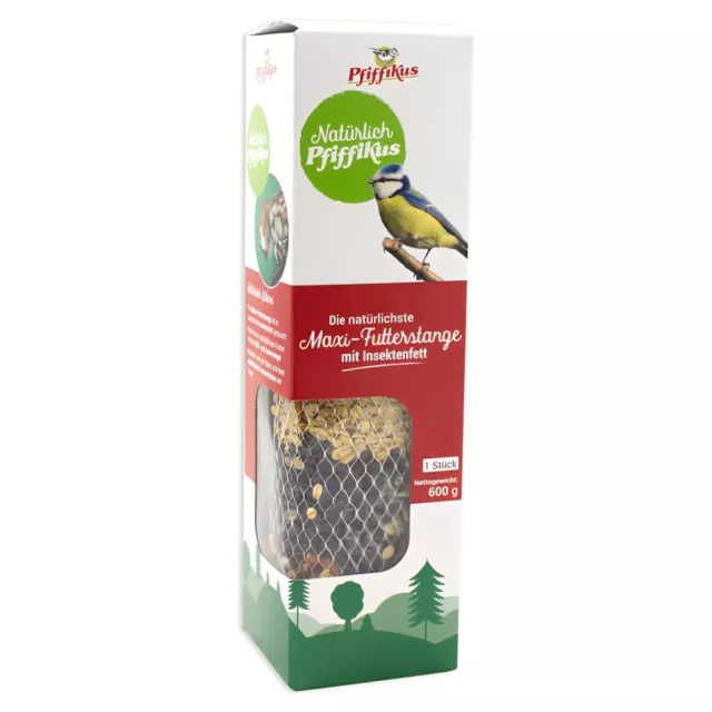 Pfiffikus Naturel Maxi-Futterstange 600 G pour Oiseaux Sauvages, Neuf