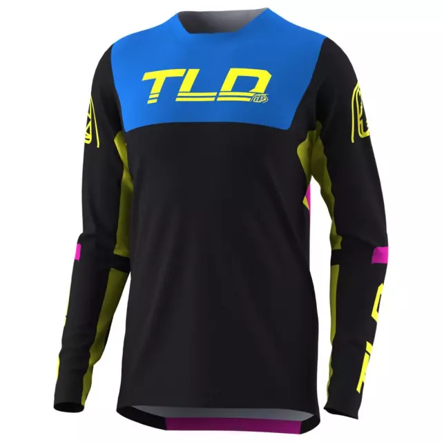 Troy Lee Designs MTB-Jersey Langarm Sprint Fractura - Schwarz/Gelb