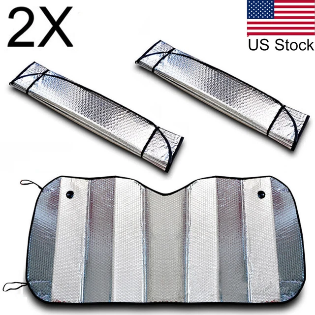 2x Auto Windshield Sunshade Reflective Sun Shade For Car Cover Visor Wind Shield