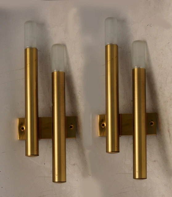 2 Rarissime Ed Eleganti Lampade Da Parete A 2 Luci Design Gio Ponti Anni '60
