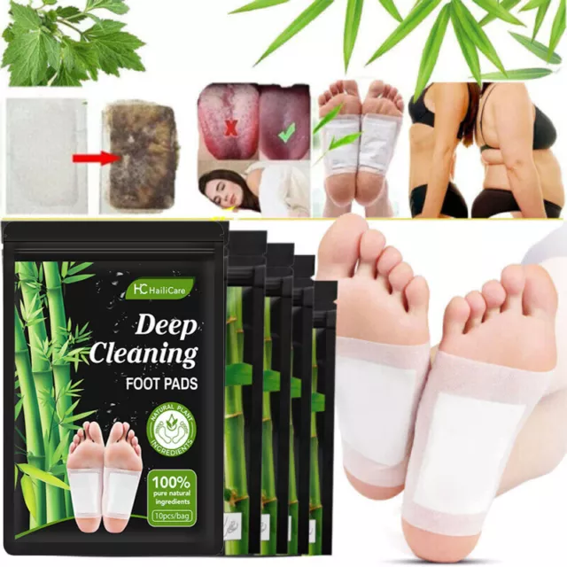 Detox Foot Patches Pads Natural Plant Ginger Extra Toxin Removal Sticky Adhesive