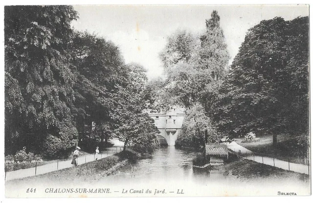 CHALONS-SUR-MARNE 51 Le Canal du Jard CPA animée non circulée non daté
