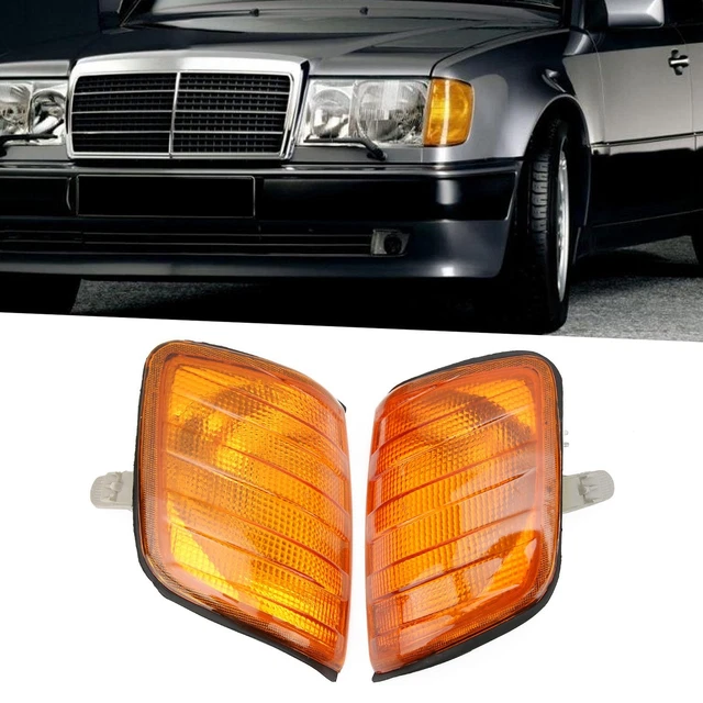 2pcs Amber Corner Parking Light Housing 183290012B Parts For Eclass W124