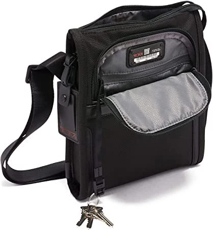 NEW TUMI Alpha 3 Unisex Small Pocket Black Crossbody Bag MSRP $250 2