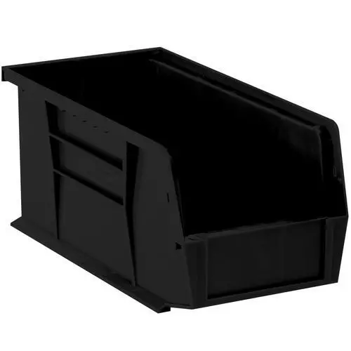 MyBoxSupply 18 x 8 1/4 x 9" Black Stack &amp; Hang Bin Boxes, 6 Per Case