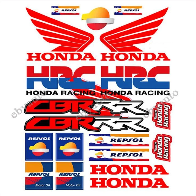 Motorcycle Reflective Emblem Decals for Honda Wing CBR HRC Bike Racing Stickers
