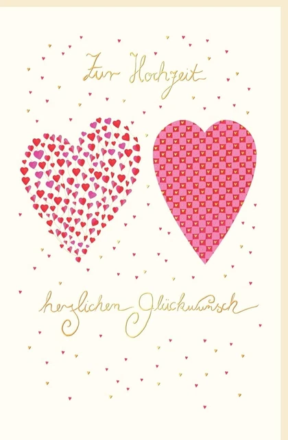 AFIE Hochzeitsglückwunschkarte Mit Trockenblumen & Traumfänger-Design – Goldglitzernd, Inkl. Umschlag
