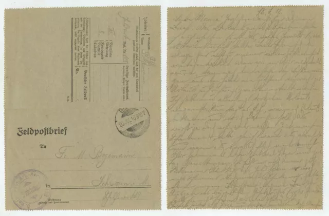 97661 - Feldpostbrief - 20.7.1918 nach Schwerin