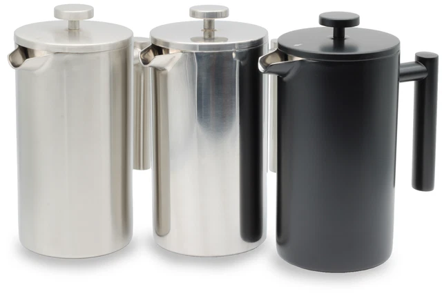 MERMOO YILAN French Press Aus Edelstahl – 1 Liter, Doppelwandig Isoliert, Für Kaffee & Tee