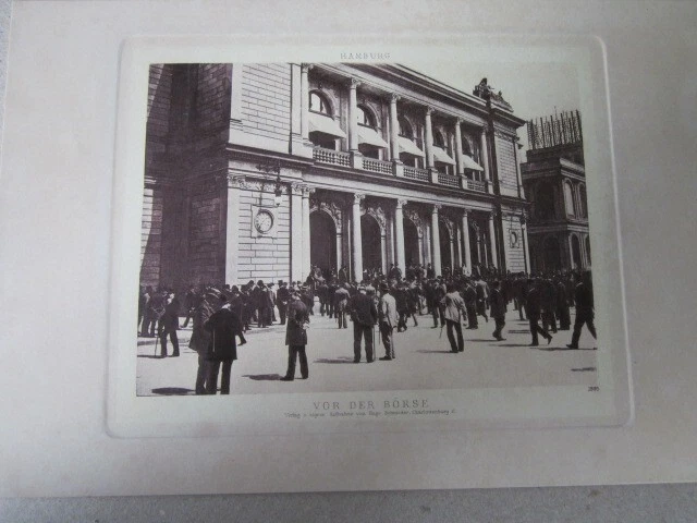 Hamburg und Umgebung 1895 Vor der Börse Kupferdruck