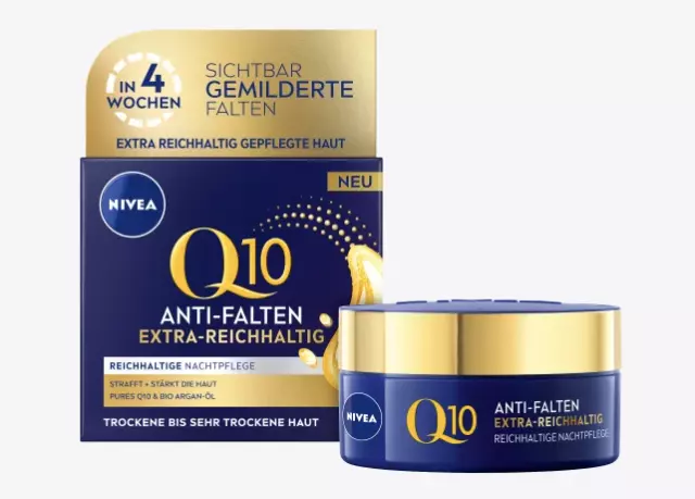 NIVEA Q10 Anti Falten Extra Reichhaltig Nachtpflege Gesichtspflege Creme 50ml
