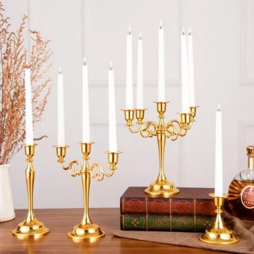 Metal Candlestick Three Head Five Wrought Iron Furnishing Romantic Wedding Retro
