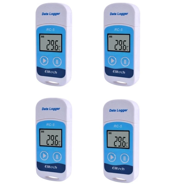 4 x ELitech RC-5 data logger di temperatura digitale USB ad alta precisione per WarehQ4P3