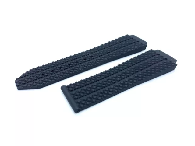 Black Tyre SILICONE/RUBBER 26/22mm STRAP/BAND FIT HUBLOT F1 Big Bang Watch