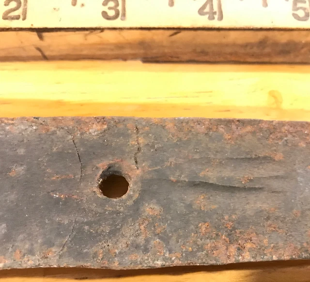 Antique Barn Strap Hinges Hand Hammered Wrought Iron  Approximately 11” - 13” 5