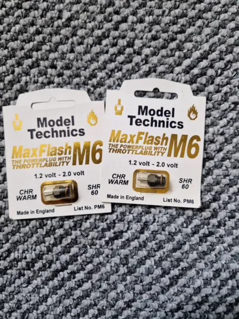 Lot of 2  Model technics M6 Glow Plug  New ex shop stock RC Engines