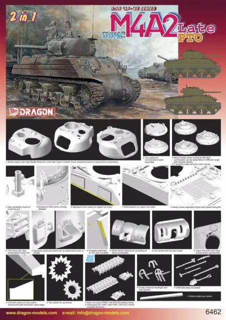 Dragon 6462 - 1/35 WWII USMC M4A2 Late Pto - Neu