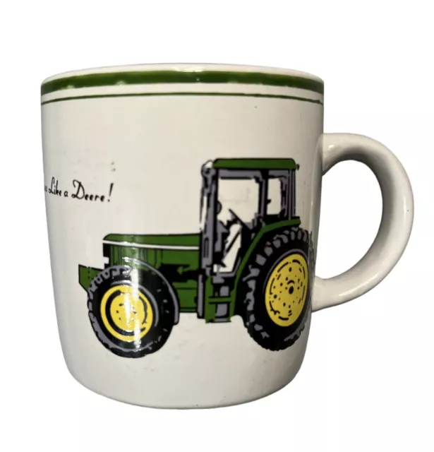 John Deere Tractor Coffee Cup Mug Gibson "Nothing Runs Like A Deere” 3