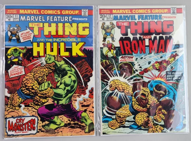 Marvel Feature #11 12 Thing Hulk Thanos Iron Man 1973 Marvel Comic Book Lot