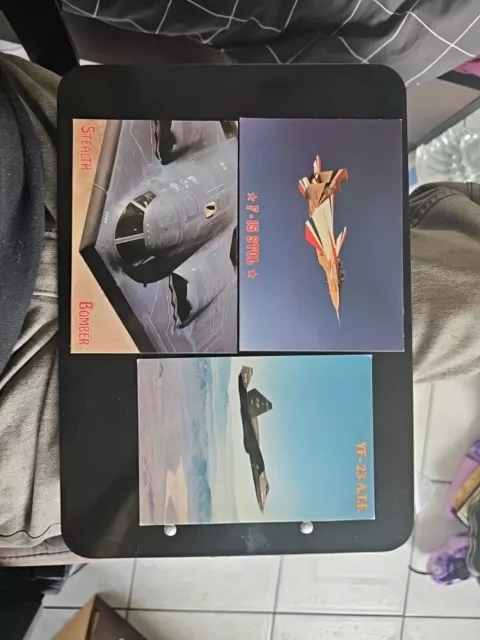 3 Military Airplanes Post Cards