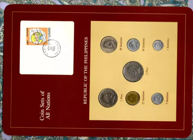 Coin Sets of All Nations Philippines 1983-1988 UNC 1 Piso 1988 2 Piso 1985