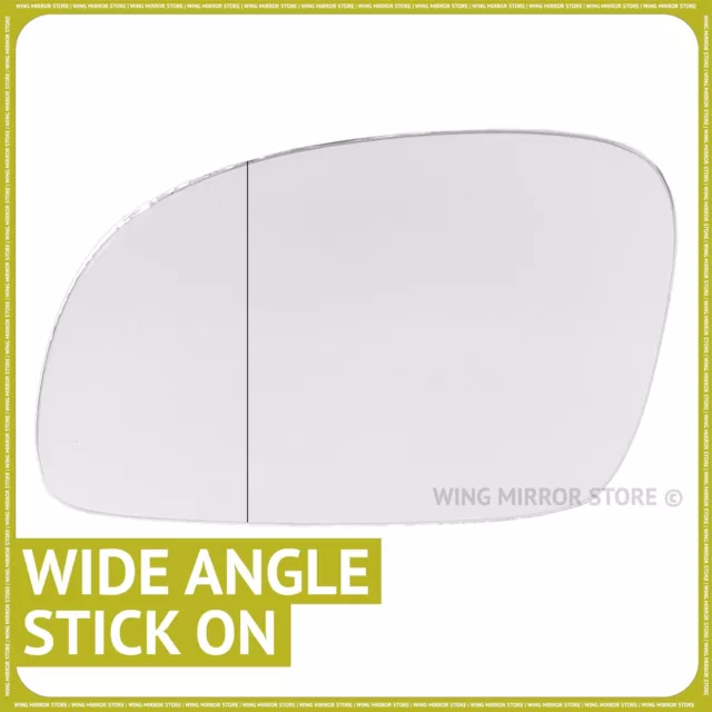 Left hand passenger side for VW New Beetle 2003-10 Wide Angle wing mirror glass