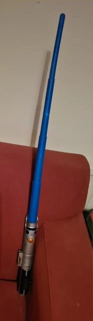 Star Wars Jedi Blue Lightsaber Hasbro 2004 Flick Out Cosplay Prop