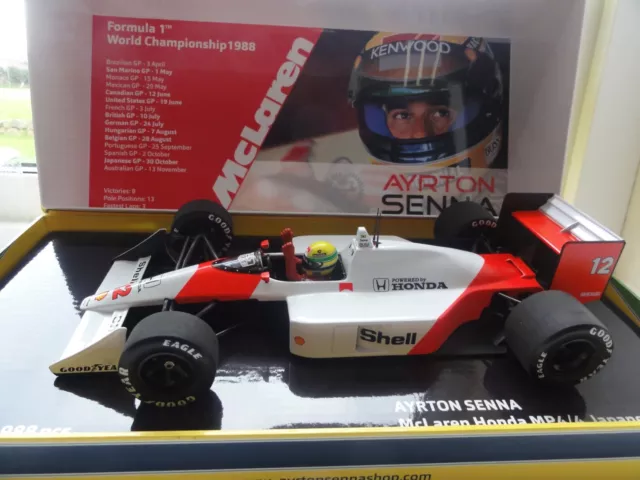 F1 AYRTON SENNA McLAREN MP4/4 JAPAN GP 1st CHAMPIONSHIP 1988 1/18 MINICHAMPS.