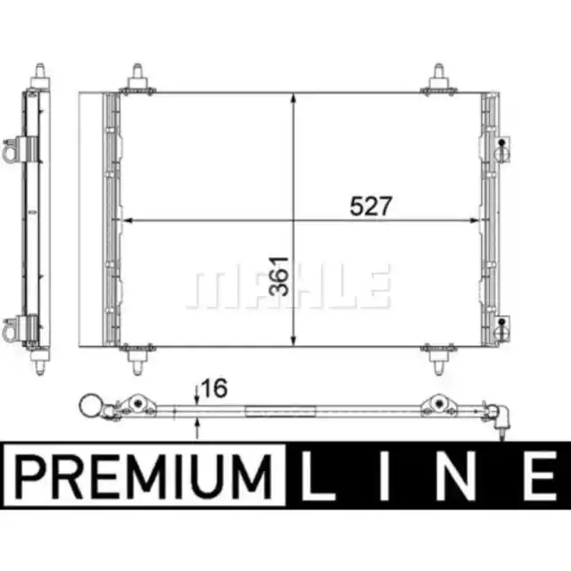 Kondensator Klimaanlage MAHLE AC 554 000P für Peugeot Citroën 5008 C4 Picasso I