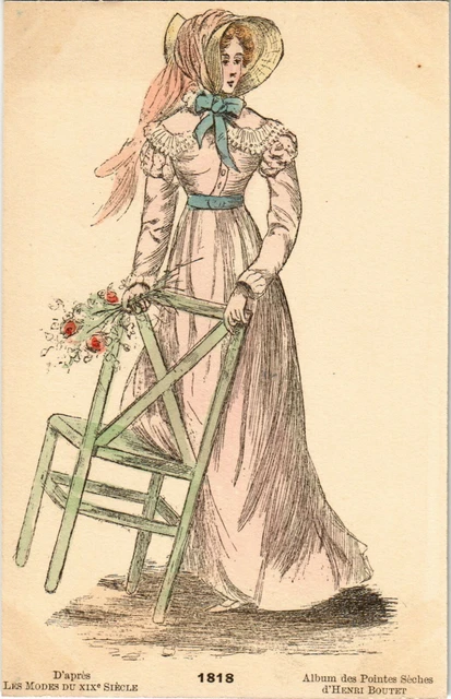 PC CPA HENRI BOUTET LES MODES DU XIX SIÉCLE ART NOUVEAU 1818 (b15582)