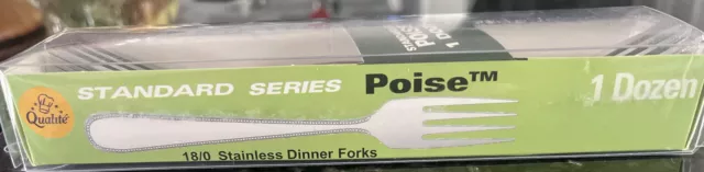 Poise Standard Series 18/0 Stainless Dinner Forks. 1 Doz.