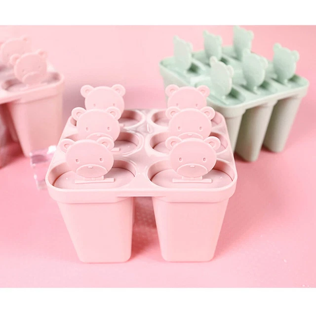 Moldes de paletas molde de oso verde hágalo usted mismo molde de jalea bandeja de dibujos animados para cocina doméstica