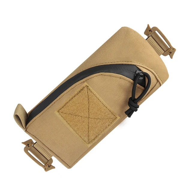 (Khaki)Military Survival Emergency Bag Oxford Cloth Emergency Survival Pouch