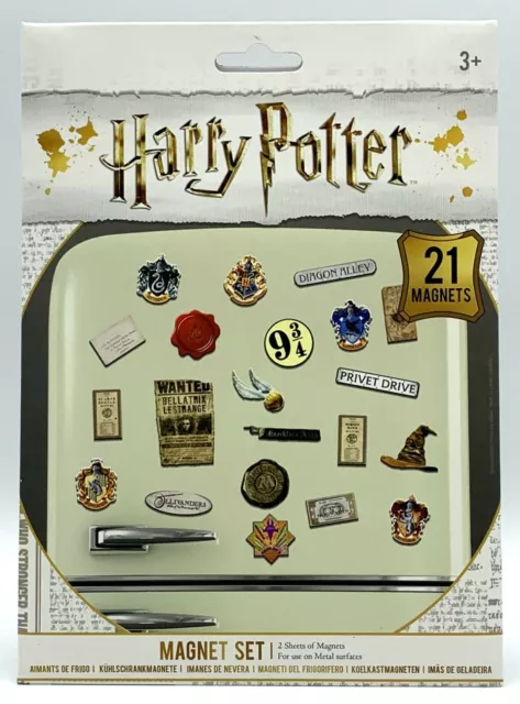 Harry Potter Kühlschrankmagnet Magnetset 21 Magnete Wizardry Snitch Neu