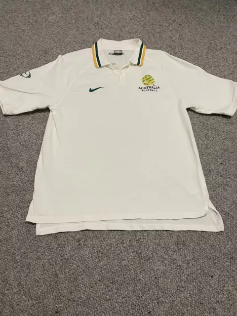 Australia Socceroos 2006 Fifa Football World Cup Team Polo Shirt Nike Rare!