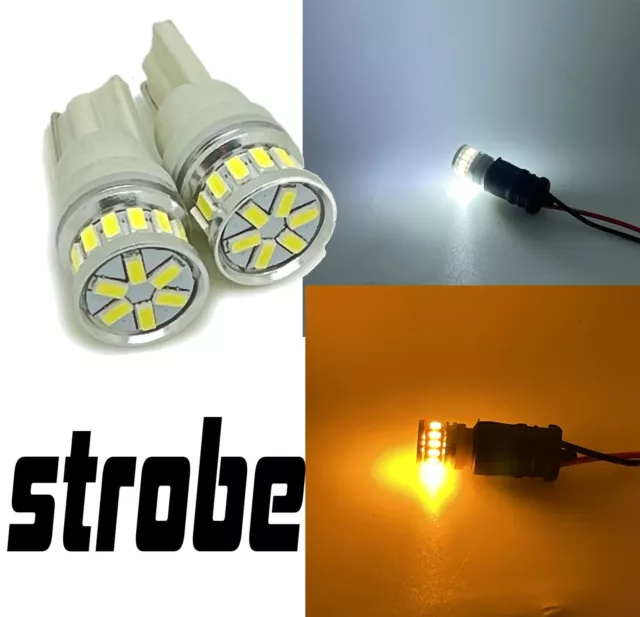 12v 24v Strobe flash warning LED T10 W5W 501 504 LED bulb lights recovery canbus