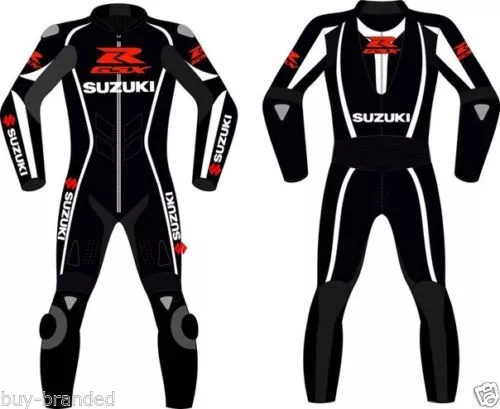 Suzuki GSXR Manner Rindsleder Anzug Lederkombi Biker Sport Motorrad Rennen