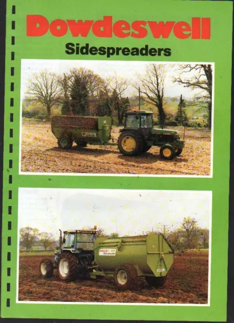 Dowdeswell "Sidespreaders" Rotary Manure Spreaders Brochure Leaflet