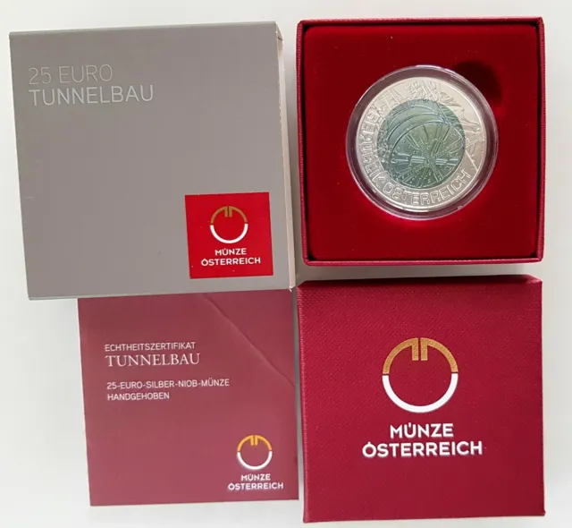 25 EURO Österreich 2013 Niob - Silber Tunnelbau