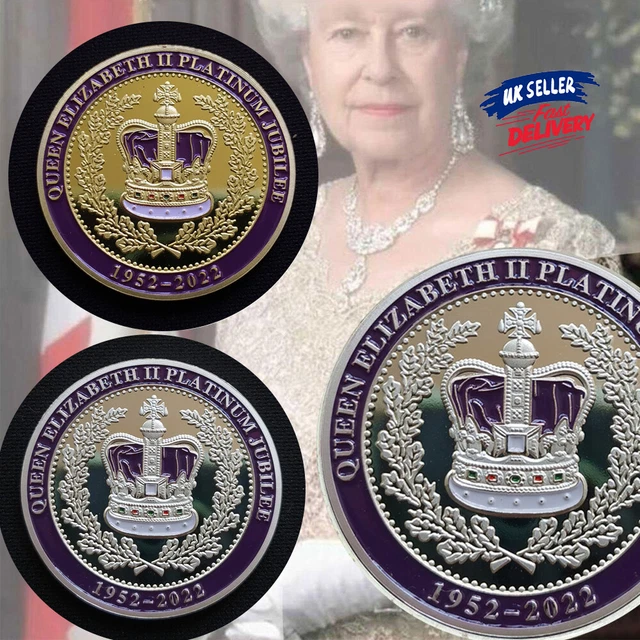 QUEEN ELIZABETH II Platinum Jubilee Commemorative Coin Anniversary