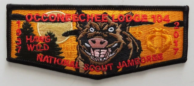 Occoneechee Lodge 104 Occoneechee NC 2017 Jamboree Flap Black Bdr (E8419)