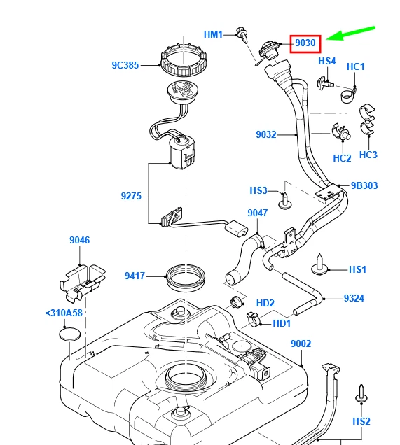 NEW FORD TRANSIT Connect Mk1 Fuel Tank Filler Cap 5133970 9T169030Ba
