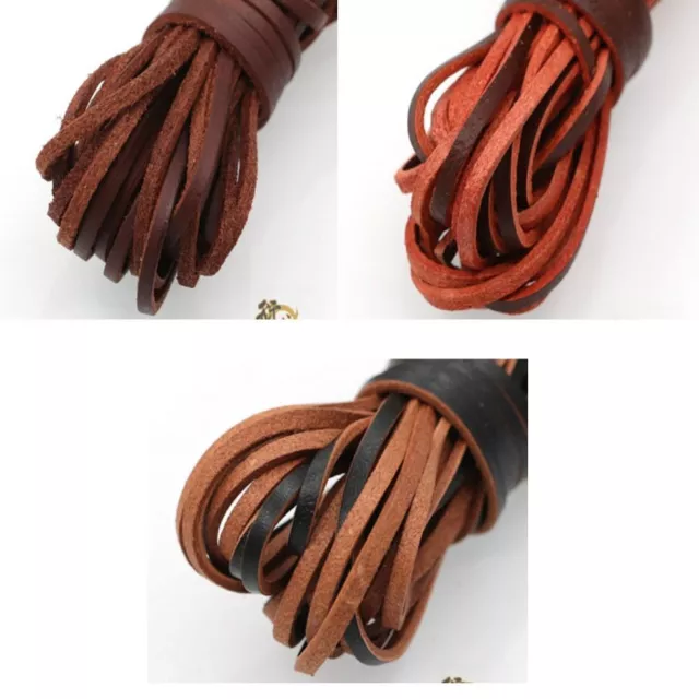 Coffee Black Leather Light Brown Leather Strap Leather Cord  for DIY
